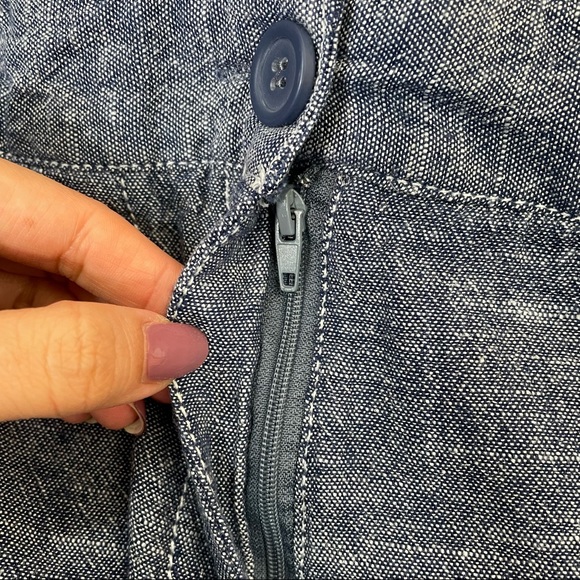 Max Studio Blue Wide Leg Linen Pants - Picture 6 of 9